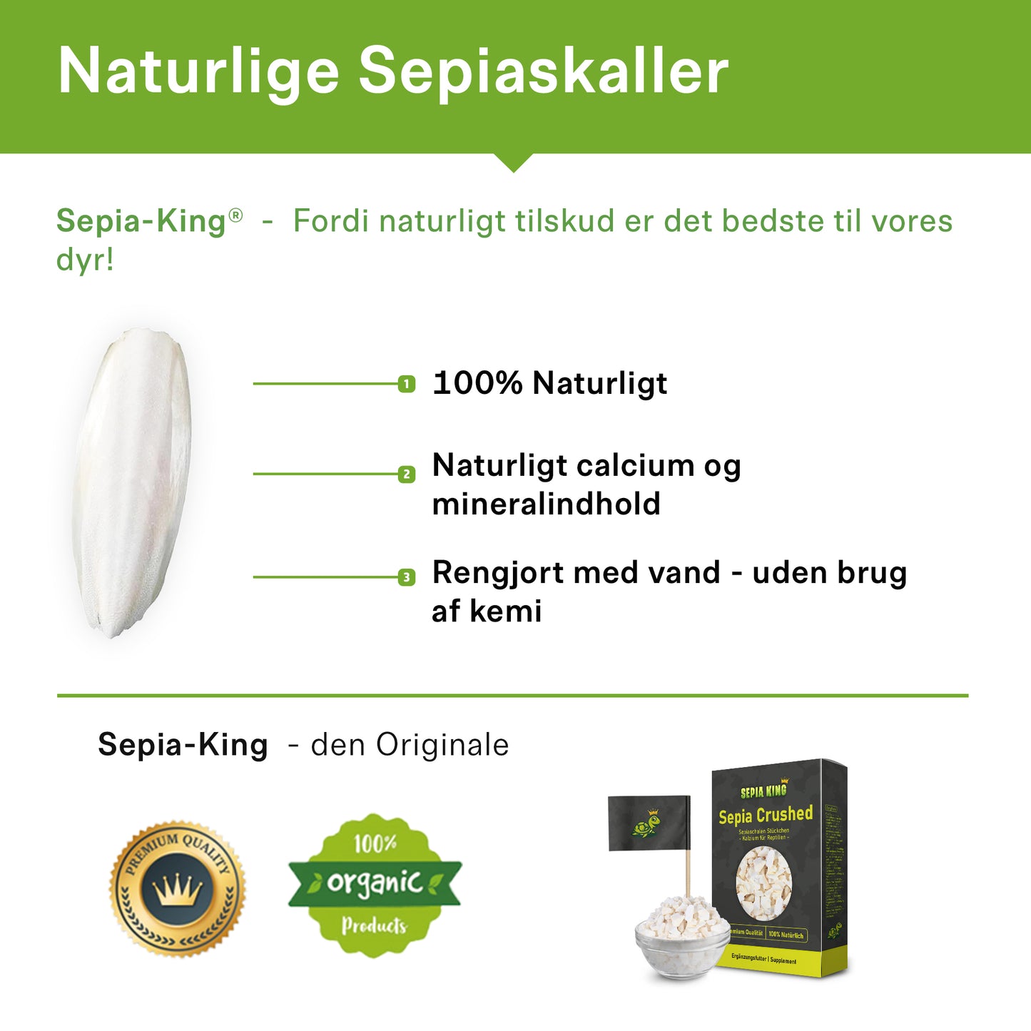 Sepiaskaller, Knuste (100g)