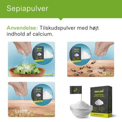 Sådan anvendes sepiaskal pulver